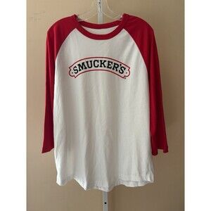 Sport-Tek Smuckers Shirt Red & White Jersey M Y2K T Shirt Jam Jelly